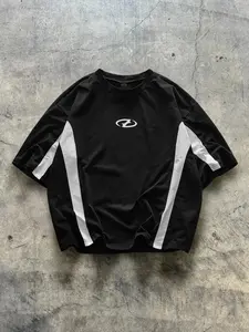 Men's Short Sleeve T Shirts Streetwear Color Block Graphic Tees Unisex Casual Summer Tops