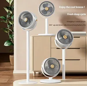 360° Oscillating Air Circulation Hardware, 5 Speeds Adjustable Height Floor & Table Dual Use Ventilation Tool, Whisper Quiet Operation with Aromatherapy Function for Home Garage Workshop