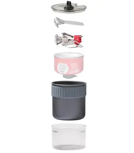 MSR PocketRocket 2 Ultralight Camping and Backpacking Mini Stove Kit for Camp Trekking Hiking Includes Pot, 16 oz Bowl, Clear Lid, Mini Pot Lifter, Stuff Sackk