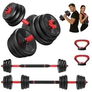 Relife Sports Adjustable Weight Dumbbell Set, Use as Dumbbell, Barbell, Kettlebell and Push-up Weights for Exercises at Home,Multi-functional Fitness Exercise Equipment for HomeGym Weightlifting SummerVibes summerwins