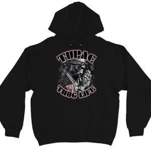 Tupac Thug Life Hoodie, Heavy Cotton Unisex Hoodie Casual Classic