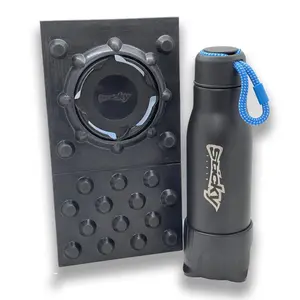 Sticky Flask 16oz Insulated Stainless Steel Flask w/ Stumpad Kit - Keeps Drinks Hot/Cold 12+ Hrs, Leakproof Tumbler, Portable Mug Drinkware