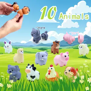 A set of 10 fun dinosaur and animal models, designed specifically for educational double-sided matching activities, encouraging free pairing and imaginative play, perfect for preschool children's puzzle games and as a holiday gift