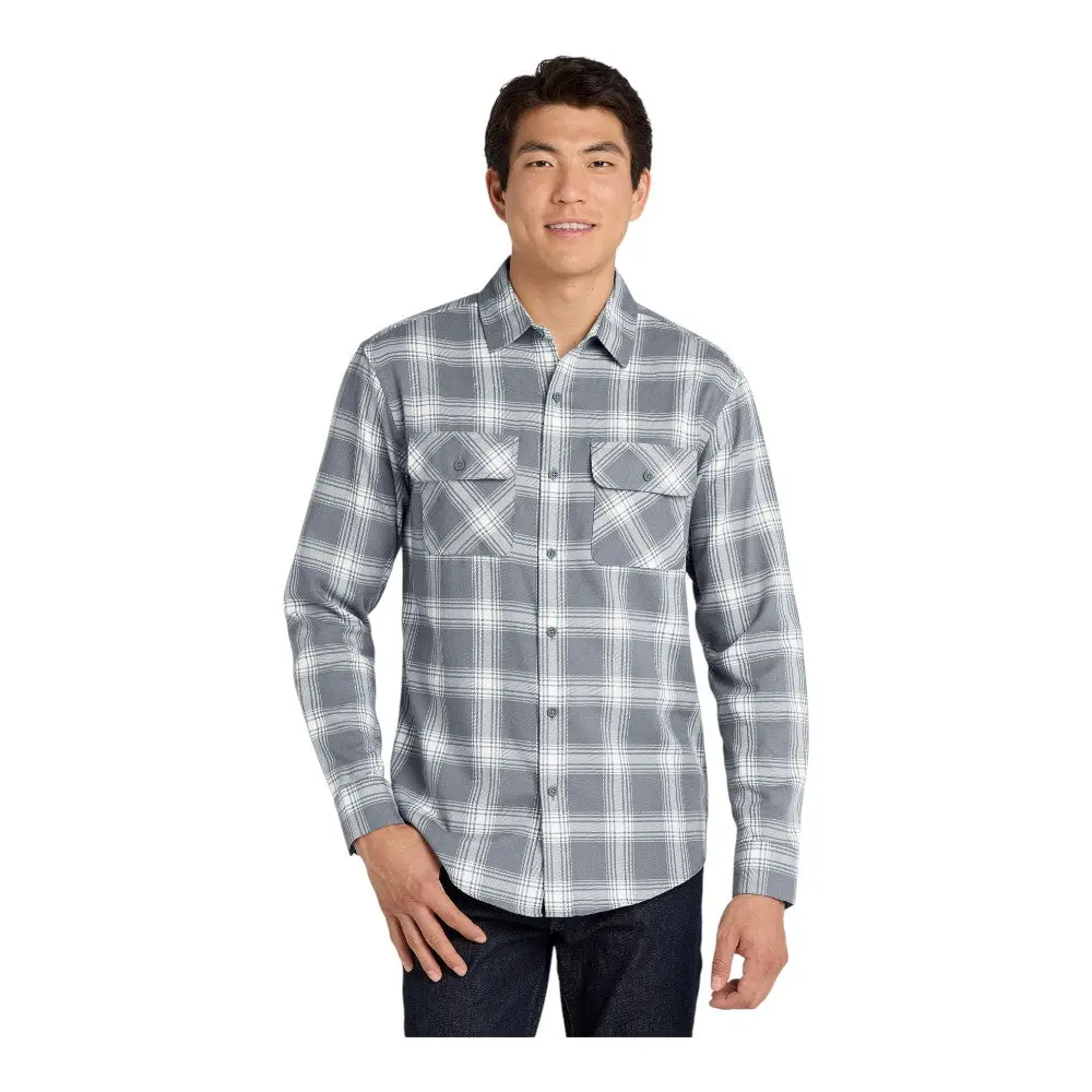 Grey/ Cream Open Plaid