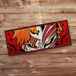 Ichigo Vinyl Sticker - Handmade JDM Slapper Sticker for Waterproof Window, Laptop, Kindle, and Water Bottle