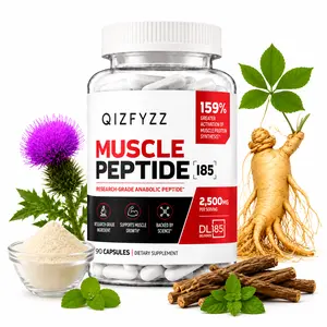 Muscle Peptide 185 – Strength & Muscle Support Supplement, Advanced Amino Peptide Formula, 2,500mg Per Serving, 90 Capsules
