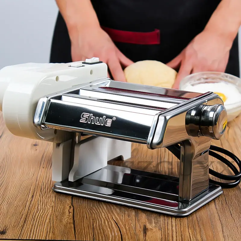Pressing Flour Machine Home Electric Noodle Automatic Pasta Machine Stainless Steel Noodle Cutting Dumpling Skin Machine PUXIL