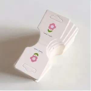 100pcs Flower Fold Jewelry Display Cards for Necklaces, Bracelets - Durable Paper Card Packaging with Small Floral Print, Space-Efficient Accessory Presentation, No Power Needed, Jewelry Making Display & Packaging Supplies, Beading&Jewelry Making