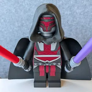3D Printed Big Bricks Darth Revan- 9 inch Display Piece