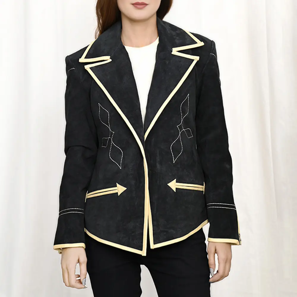 American Darling Genuine leather Hand tooled carved Women Blazer dress jacket ladies | Vintage