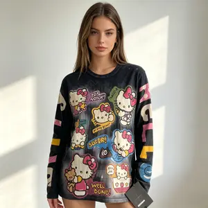 Women's Official Sanrio Hello Kitty Mesh Clothes - Sun Protection, Cooling Fabric Base Layer T-Shirt