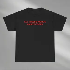 All These B Words On My D Word Shirt, Adult Humor Shirt, Funny Shirt, Funny Quote Shirt, Meme Shirt, Sarcastic Shirt, Dark Meme Shirt, Adult funny T-shirt, Gift for Woman and Man
