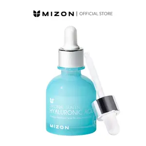 MIZON Hyaluronic Acid 100 Serum – Deep Hydration & Plumping K-Beauty Ampoule with Adenosine & Birch Sap for Glass Skin Glow (1.01 fl oz)