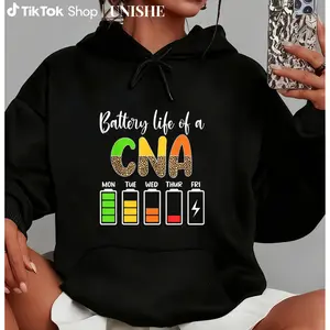 CNA Nurse Week Hoodie Long Sleeve – Certified Nurse Assistant 100% Casual Wear
