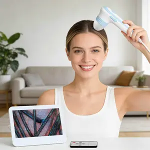 Scalp detection instrument, barber shop hair skin and face tester, portable hair follicle high-definition machine with screen, hair analyzer-skin scanner-analytical scanner.