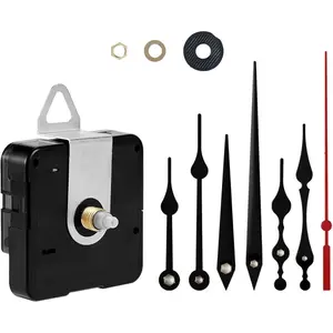 Clock Mechanism Replacement  Operated Silent Clocks Kit Include Clock Hands Second Hand DIY Repair  Shaft Length 12mm(15/32 Inches)
