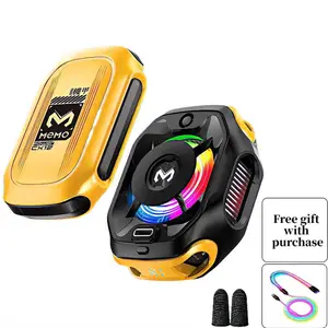 Semiconductor Phone Cooler for PUBG & CODM, Magnetic Rechargeable Cooling Fan with RGB Light and Temp Display for Zero Lag Gaming