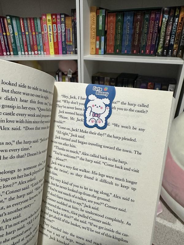 3 pcs Non-slip Magnetic Bookmark for Students Cute Bunny & Baby Designs Must Have for Reading Essential for Students Magnetic Feature Versatile Use