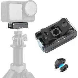Magnetic Adapter Mount for DJI Osmo Action 5 Pro/Action 4/Action 3, Quick Release Extension Base Adapter with 1/4'' Screw Hole and GoPro Adapter for Vlogging Cycling Bike Mount