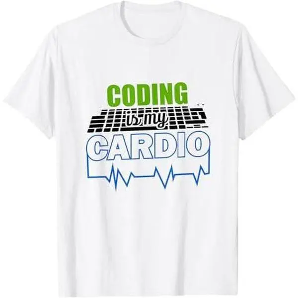 Coding Is My Cardio Programming Coder Computer Geek Nerd Pc T-Shirt