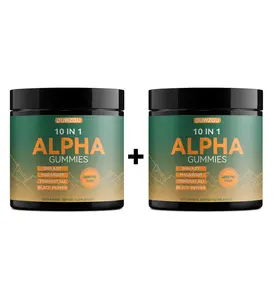 Alpha 10-in-1 Shilajit Gummies 4000 mg | Holiday Gift-Ready | Energy, Stamina & Focus | Zero Sugar | Ashwagandha, Tongkat Ali, Maca | Vegan | 30 Count