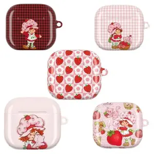 Coquette Pink Strawberry Shortcake AirPods Case AirPods Case – Cute Streetwear Style Cover, Protective Cover for all Airpod Gen 1 2 3 4 and Airpod Pro 1 2 3 Y1194