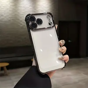 Phone Case - Full Coverage Four Corners Anti-Drop Electroplated Mobile Phone Case Suitable for a variety of iPhone and samsung  models Multi-Color Transparent Mobile Phone Case, Shockproof Lightweight Protective Cover