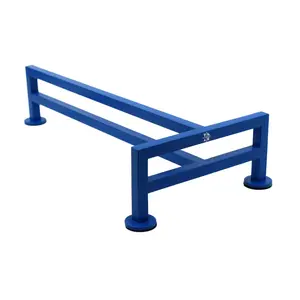 Fence Style, T-Shaped Fingerboard Rail, 12" Long - Steel Construction - Cobalt Blue