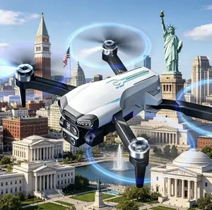 C18s Pro 2026 Foldable Aerial Drone with 4K UHD EIS Anti-Shake Camera, GPS Precise Positioning System, 5G WiFi FPV Real-time Transmission, Intelligent Obstacle Avoidance, Auto Return, 360° Stunt Roll, 2 Batteries for Adults Beginners Aerial Photography