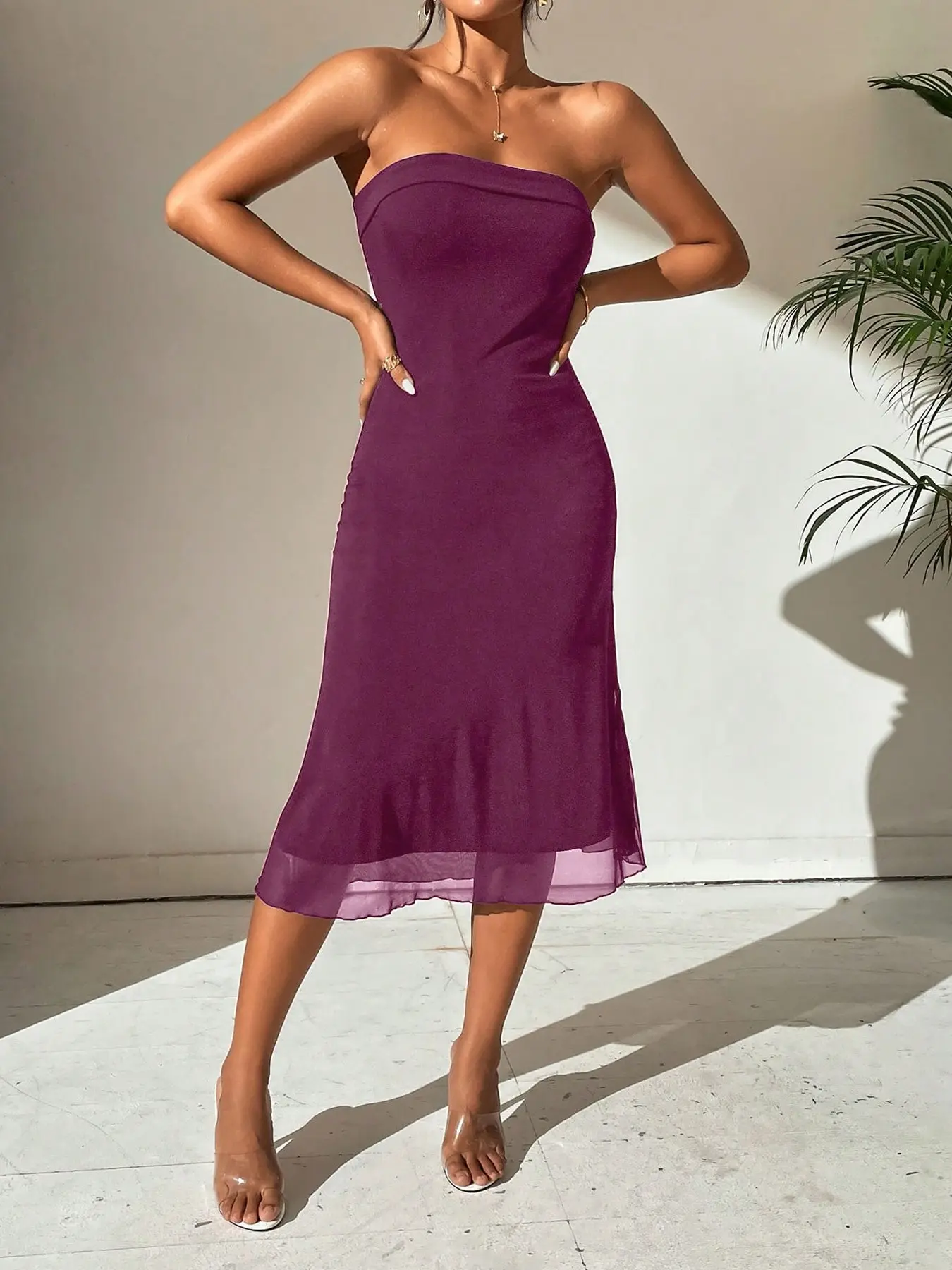 bridesmaid long chiffon dresses Iris Embroidered Chiffon Bridesmaid Dress main image 0