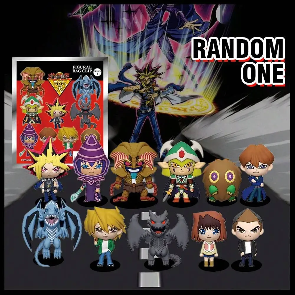 Yu-Gi-Oh Officially Licensed Blind Box 3D Figurine Bag Clip Charms, Anime Figure Keychain, Celtic Guardian, Dark Magician, Exodia, Birthday Gift, Keychain Collectible