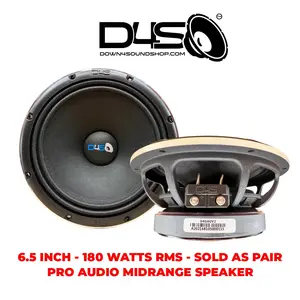 DOWN4SOUND PRO AUDIO 6.5" D4S-60 V2 Midrange Speaker | 180W RMS | 4 OHM - PAIR