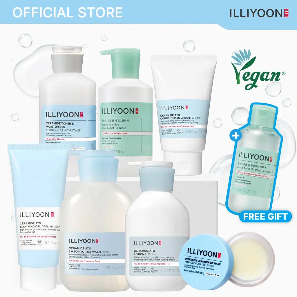 ILLIYOON’s Face to Body Full Routine Set for Sensitive Skin | Affordable Korean Ceramide Skincare