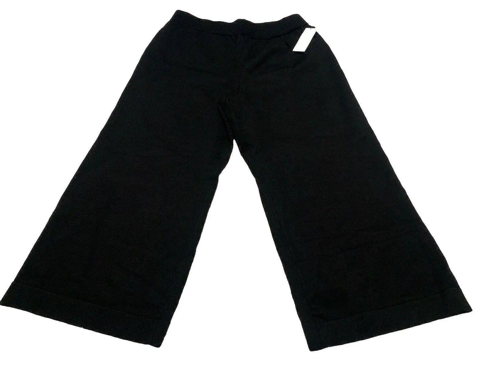 Dex Clothing Women’s X Large Black Noir Wide Leg Gaucho Culottes Cropped Pants