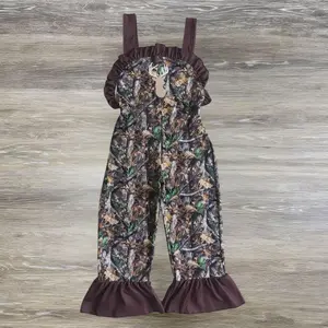 SR0098 Camo Print Kids Overalls