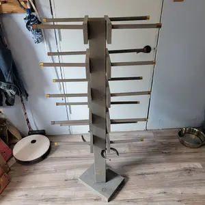 Western Cowboy Hat & Boot Tree Rack - 8 Hats & 2 Boot Display - Rustic Wooden Organizer - Handcrafted in USA - 48" Tall, 10" Deep, 11" Floor Space