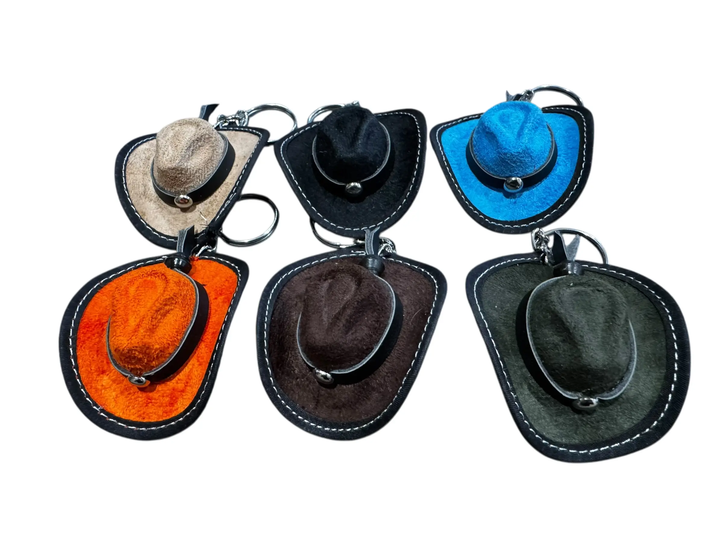 Western Style Cowboy Hat Keychain Llavero Vaquero Sombrerito Tejana