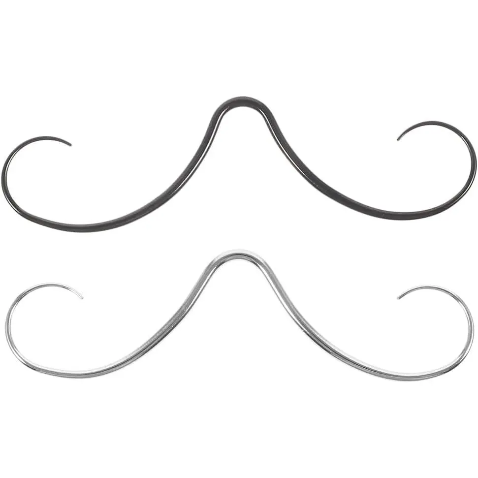 Septum Mustache Nose Rings 2 count Stainless Steel Nose  Septum  Hanger Cartilage Earring Hoop for Women Men