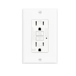 (15 AMP - 1 Pack) GFCI Outlet WR White - Tamper Resistant, Weather Resistant GFI Receptacle with Self-Test, LED ,UL Listed, Easy Install - Ground Fault Outlet for Outdoor Use & Bathroom
