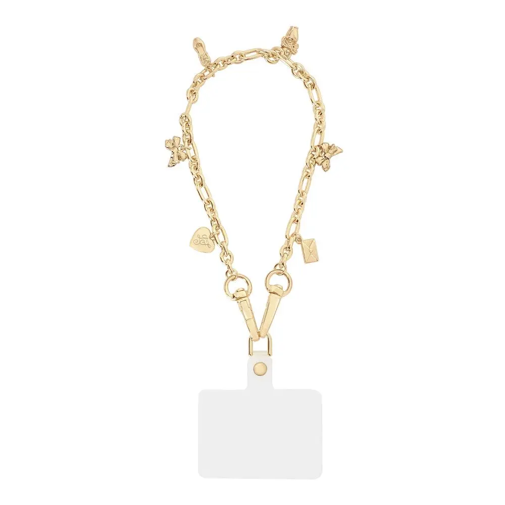 LoveShackFancy x Case-Mate Anchor Card Cellphone Charm - Gold, for Mobile/Smartphone, Women's Accessories