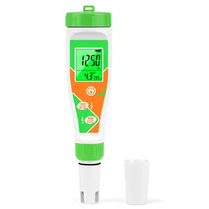 pH Meter for Water Hydroponics Nutrient 4 in 1 Digital EC pH TDS Temp Meter for Water System PPM and EC Water Tester for Hydroponics, Indoor/Outdoor Plant Grow, DWC System, Gardening
