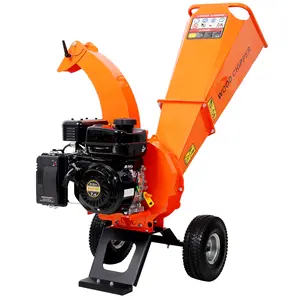 Wood Chipper Shredder Mulcher Heavy Duty 7 HP 212cc Gas Powered 3 Inch Max Capacity, EPA certificated engine,Thickened steel knife set for chopping wood without jamming the shell, moving the chassis, saving time and effort