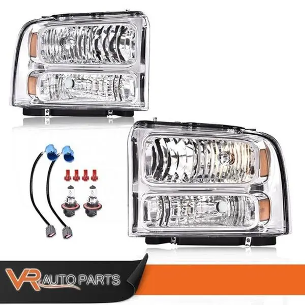 Conversion Headlights for 1999-2004 Ford F250, F350, Super Duty, Excursion Car - 1 Piece, Convert from 9007 Bulbs to H13 Bulbs