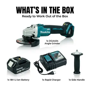 Makita DGA404 Brushless Angle Grinder Bare Tool – 5" Wheel Diameter at 8,500 RPM for Metal Cutting & Grinding