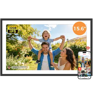 Frameo 15.6" WiFi Digital Photo Frame with Auto-Rotate, IPS HD Touch Screen, Wall-Mountable,#SummerVibes