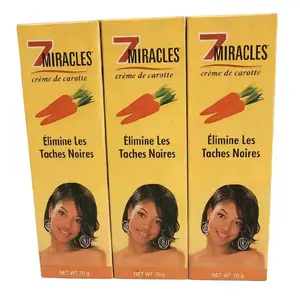 7 Miracles 3-Pack Cream, Lemon & Carrot Soap for Face & Body - Moisturizing Skin Repair Cleanser