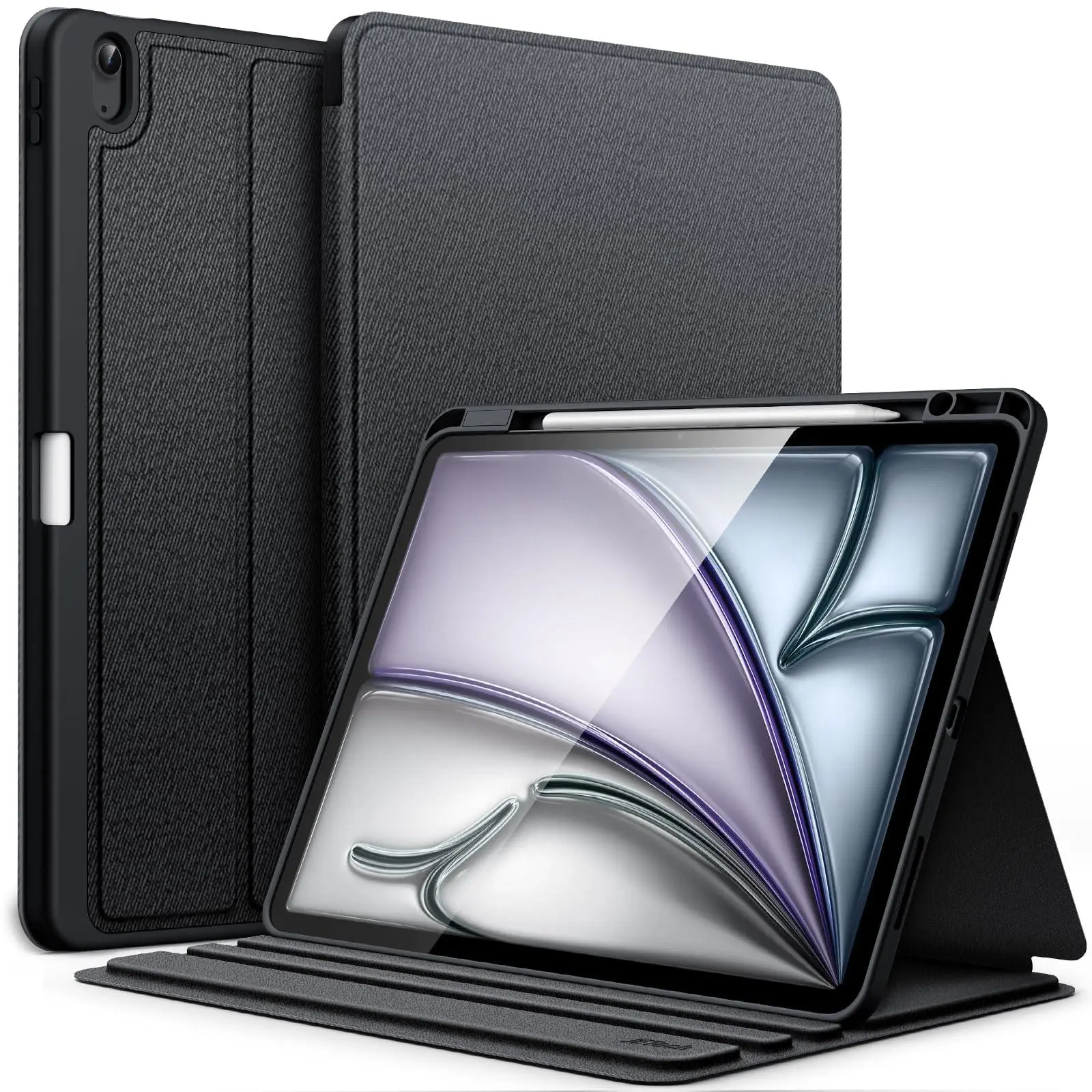 JETech Case for iPad Air 13-Inch M4/M3/M2 (2026/2025/2024) with Pencil Holder, Slim Folio Stand Protective Tablet Cover, Multi-Angle Viewing, Auto Wake/Sleep