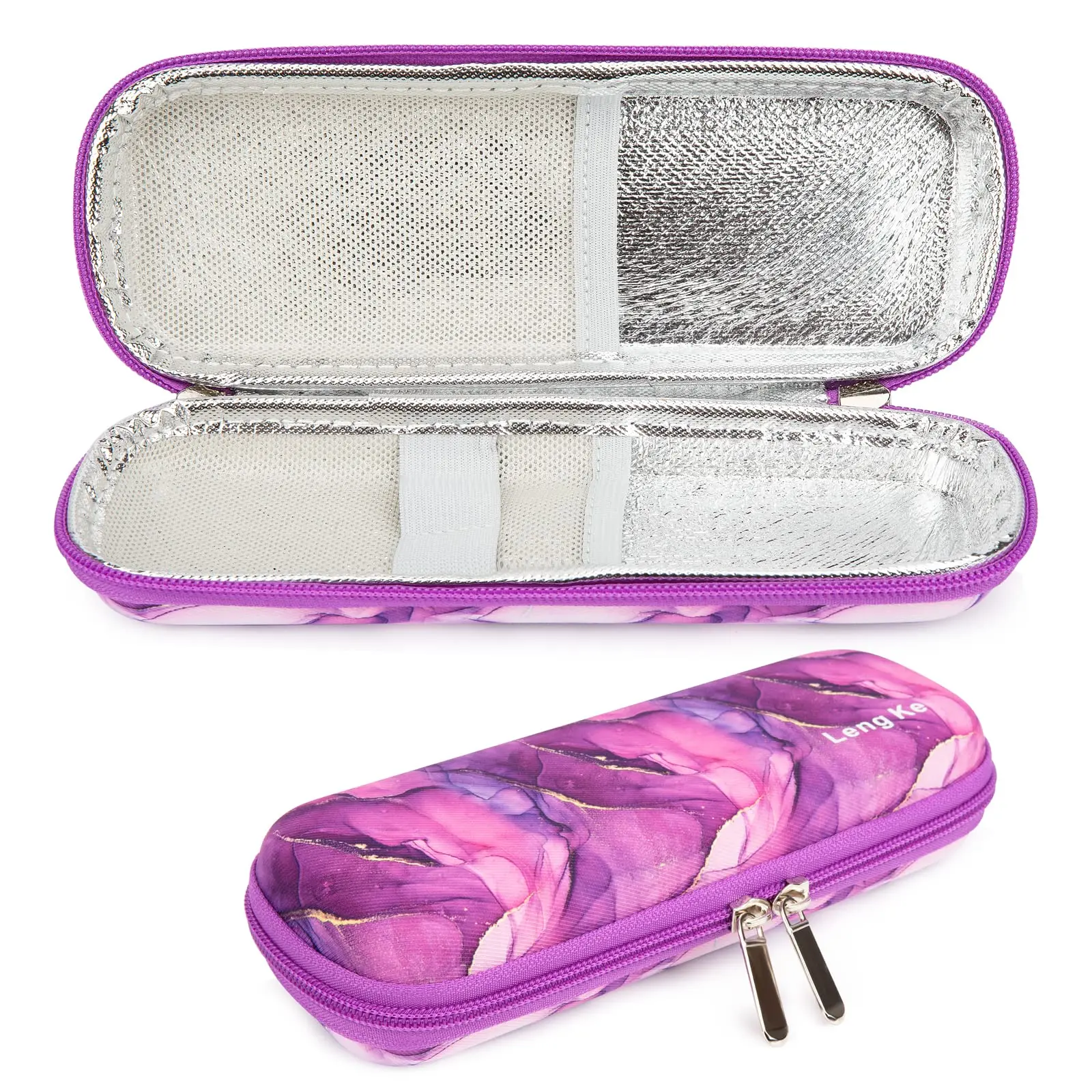Insulin Cooler Travel Kit - Compact Aluminum Foil Insulated Storage Bag with Thermal Barrier, Water-Resistant Shell, Handy Home Organizer for Diabetic Medication, Insulin Pen & Supplies