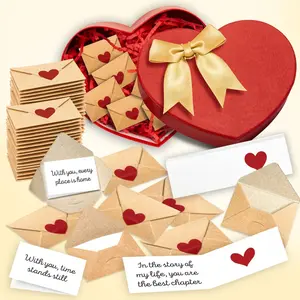 60pcs envelopes-mini envelopes, love stickers, blank cards, small Valentine's Day cards, small love notes for him or her, lovely gifts for boyfriends and girlfriends.