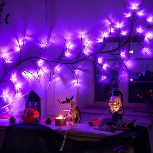 54led Halloween Decorative Cool Lights, 1.8m USB Plug, 8 Flash Modes, Horror Theme, Perfect for Home Parties, Halloween, Easter, Thanksgiving